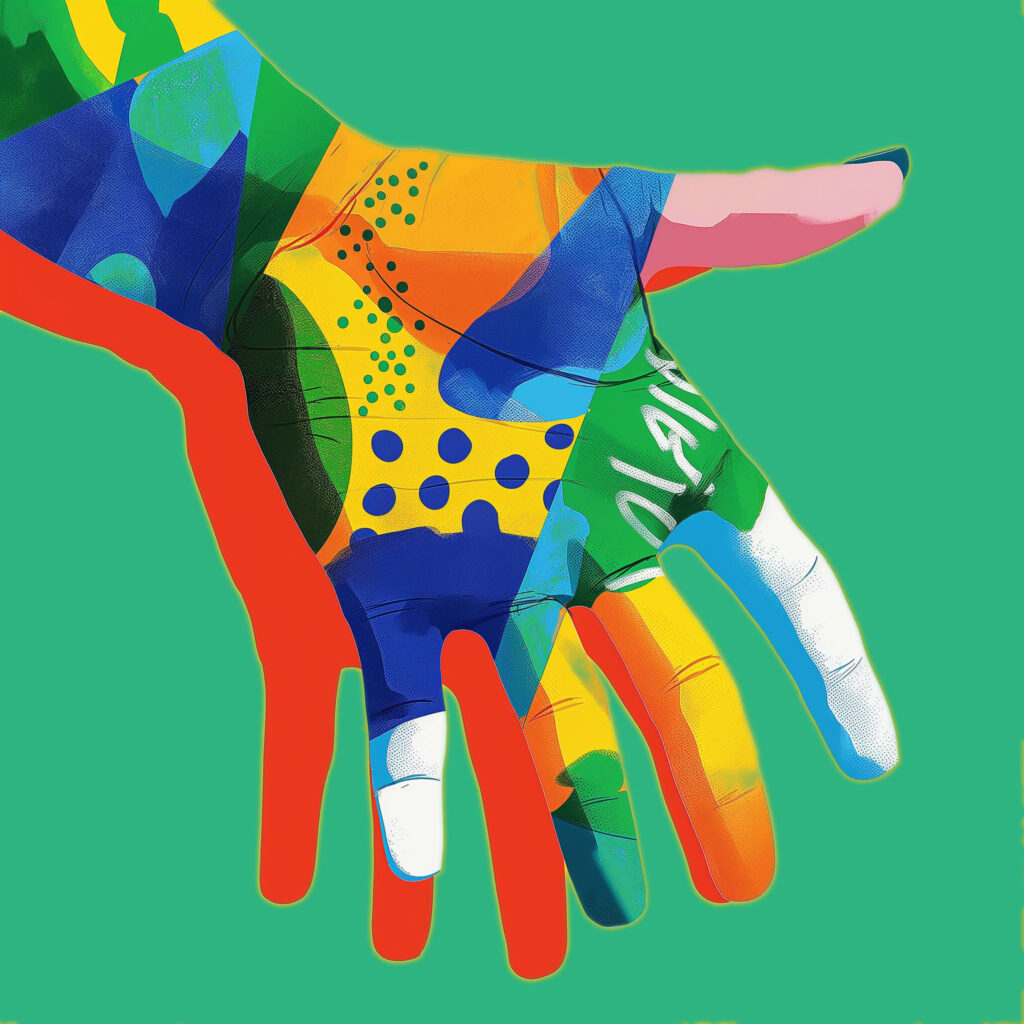 Illustration: Gebärdensprachkunst
